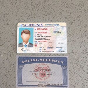 Editable Social Security Card and Drivers License