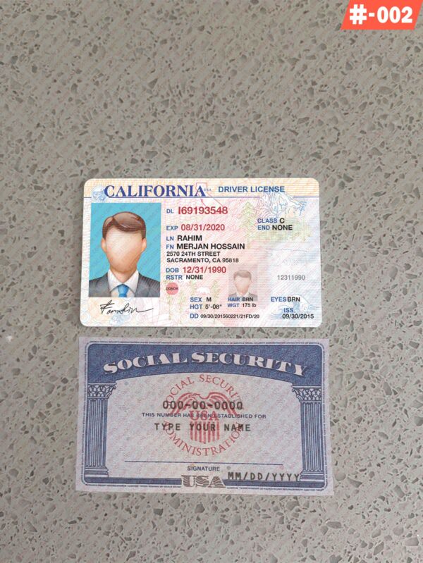 Editable Social Security Card and Drivers License