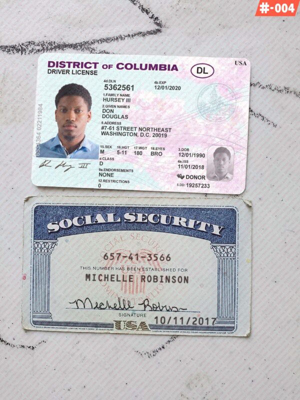 Social Security Card and Drivers License