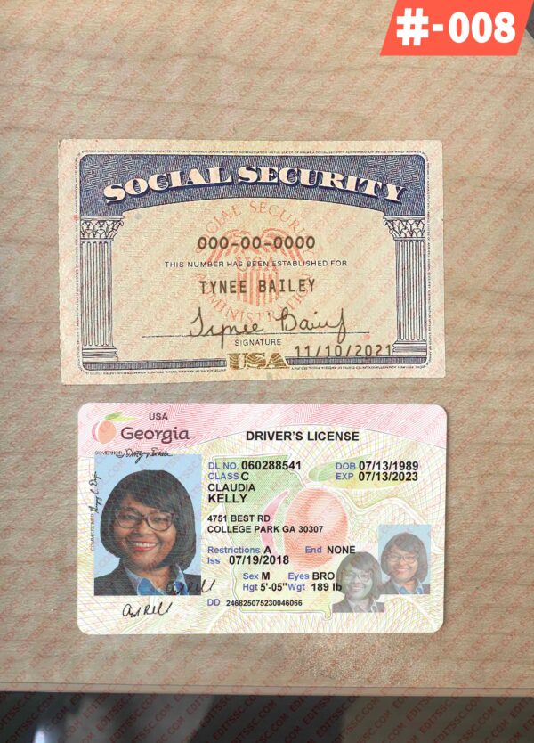 Editable Social Security and Drivers License PSD