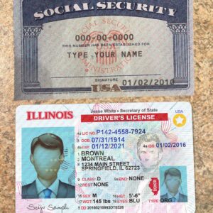 Editable Social Security and Drivers License PSD Template