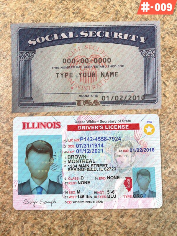 Editable Social Security and Drivers License PSD Template