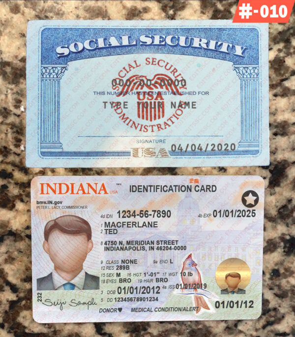 Editable Social Security and Drivers License Template PSD