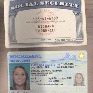 Drivers License and Social Security Card