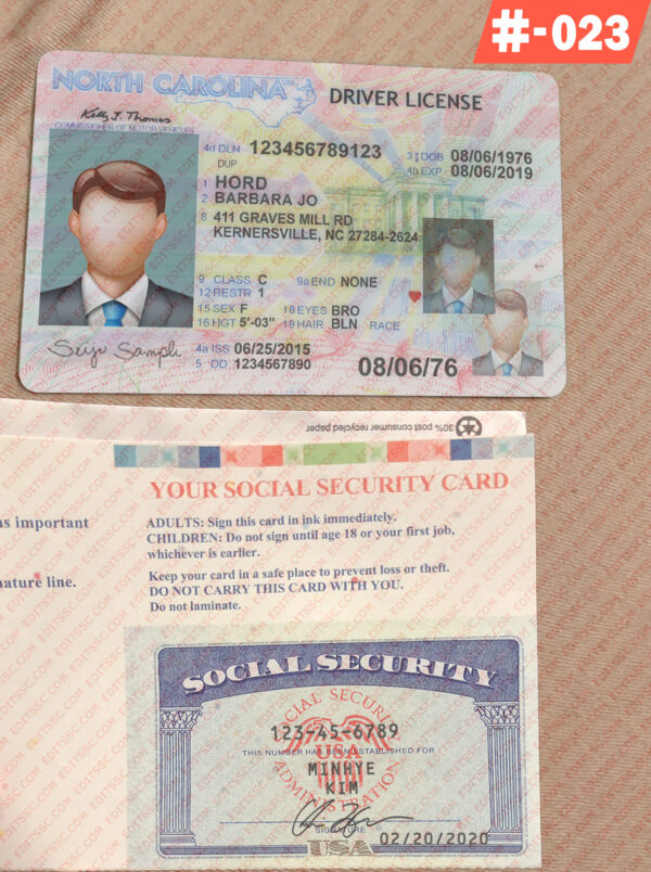 Drivers License and SSN PSD Template