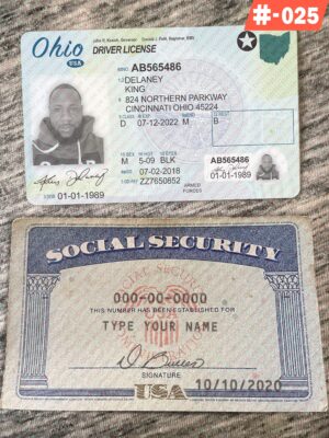 Social Security Card and Drivers License Template