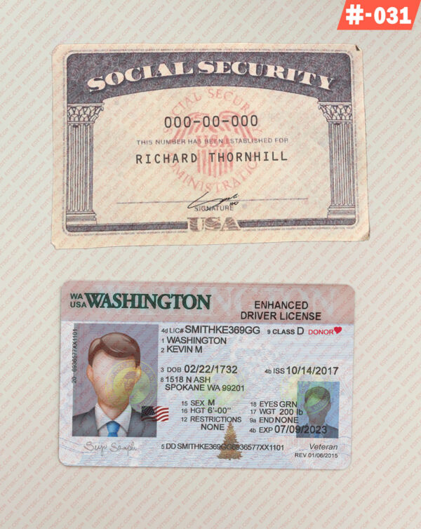 Editable Drivers License and SSN Card PSD Template