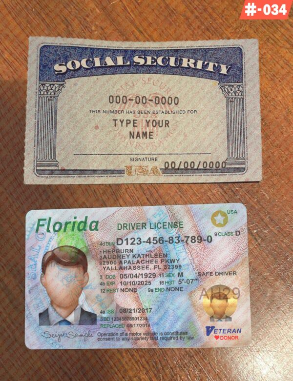 Editable SSN Card and Drivers License Template PSD
