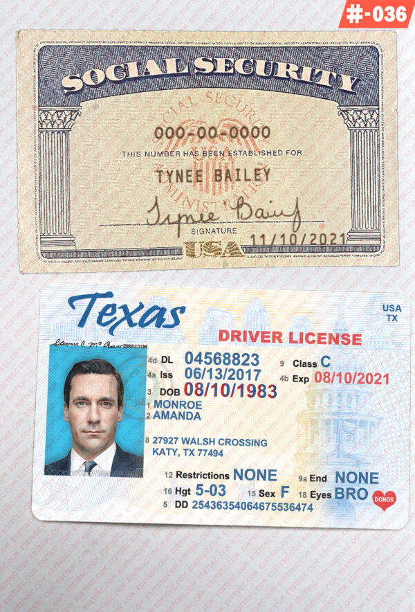 Editable SSN Card and Drivers License