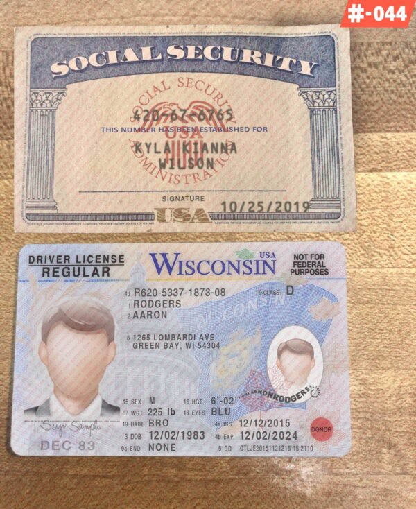 Editable Driver License and SSN Template