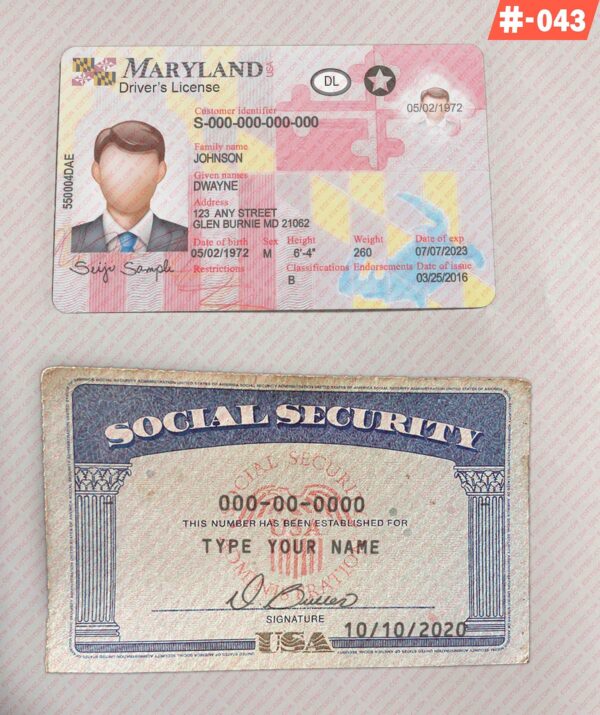 Editable Drivers License and SSN Card Template