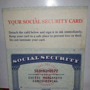 New York Social Security Card Template
