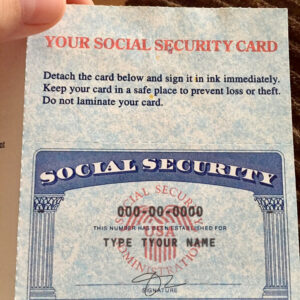 Printable Blank Social Security Card Template