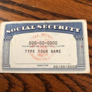 Blank Fillable Social Security Card PSD Template