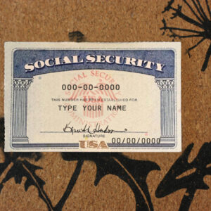 Blank Social Security Card Format Template