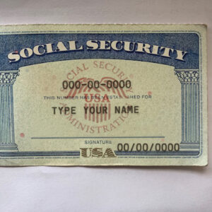Blank Social Security Card