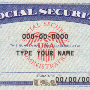 Printable SSN Card PSD Template