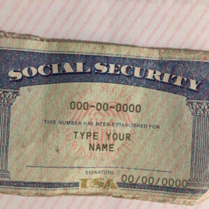 Editable SSN Card PSD Back Side