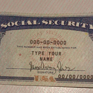 Editable USA SSN Card PSD Front Back Side Template