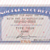 Oklahoma Social Security Card Template