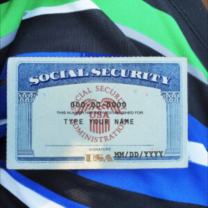 Rhode Island Free Social Security Card PSD Template