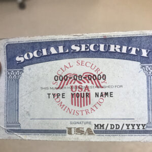 Nebraska Social Security Card Template