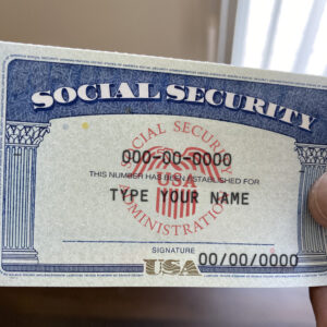 New Jersey Social Security Card Template