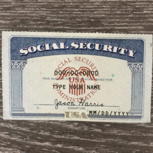 New Hampshire Social Security Card Template