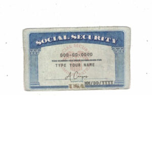 Ohio Social Security Card Template