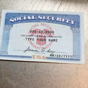 Free Download Georgia Social Security Card Template