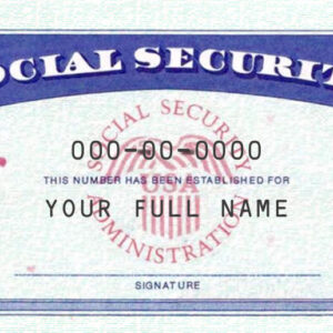 Idaho Social Security Card Template