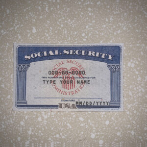Illinois Social Security Card Template