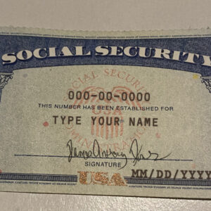 Massachusetts Social Security Card Template