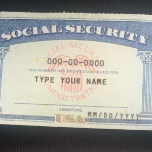 Minnesota Social Security Card Template