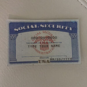 Connecticut Social Security Card Template