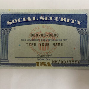 Hawaii Social Security Card Template