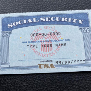 Louisiana Social Security Card Template