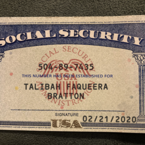 Temporary Social Security Card Template
