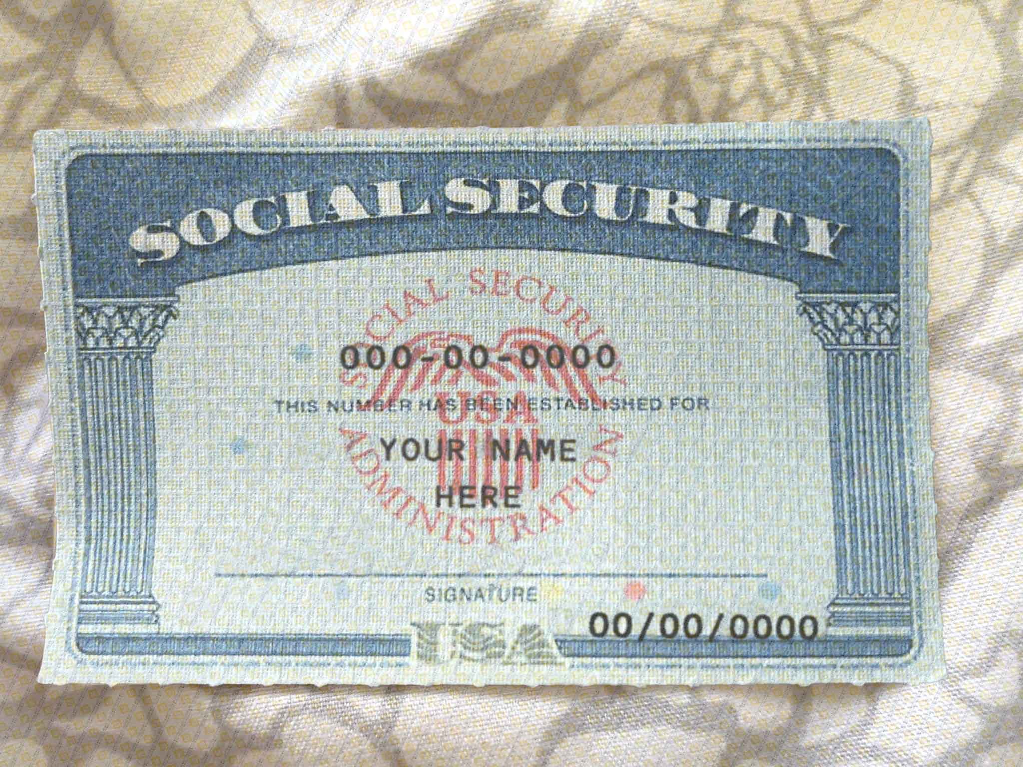 Editable Social Security PDF