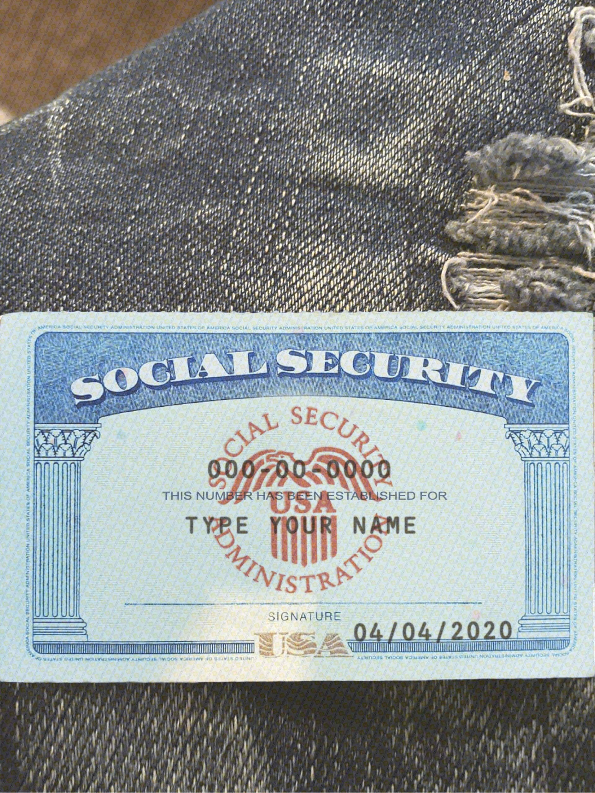 Social Security Card PSD