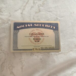 Social Security Card Template For Sale