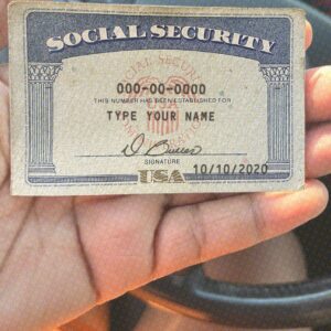 USA Social Security Card Template 2025