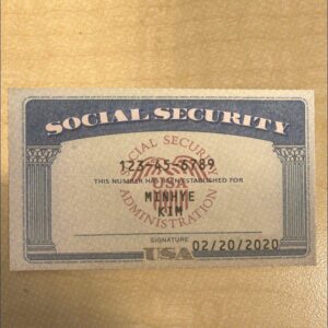 Social Security Card Template Print