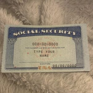 Online SSN Card Template
