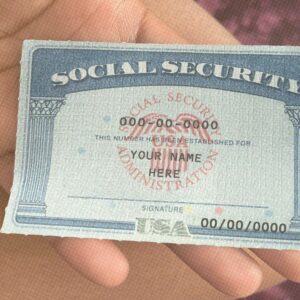 USA SSN Card Template
