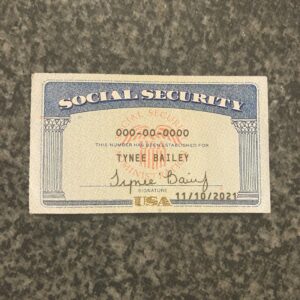 Washington Social Security Card Template