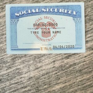Arizona Social Security Card Template