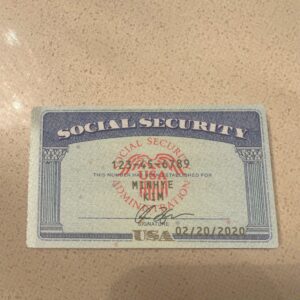 South Dakota Social Security Card Template