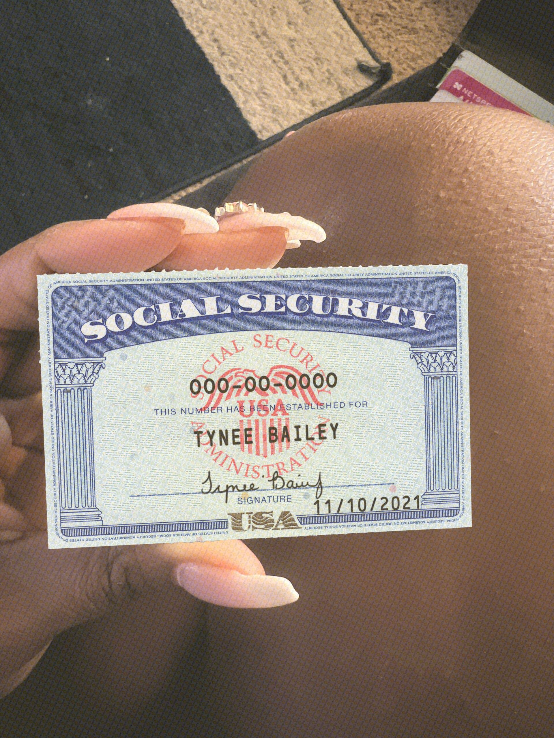 Pennsylvania Social Security Card Template
