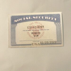 Editable Social Security Template